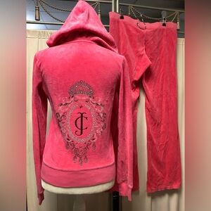 Juicy Couture Velour Pants 34 x 31 MP Zip Up Hoodie SP